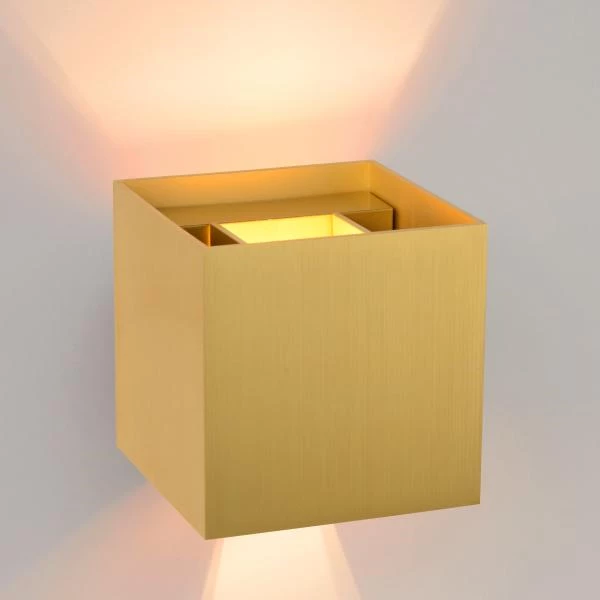 Lucide XIO - Applique murale - LED Dim. - G9 - 1x4W 2700K - Angle du faisceau réglable - Or Mat / Laiton - détail 2